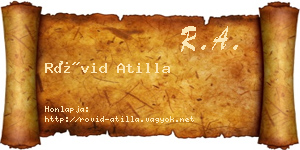 Rövid Atilla névjegykártya